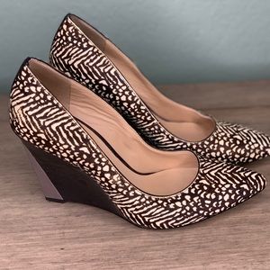 Guess by Marciano mohair animal print wedges